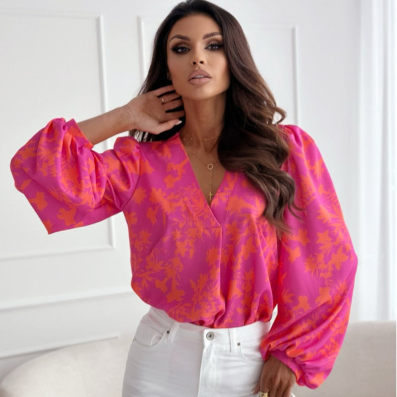 Elegant V-neck Blouse