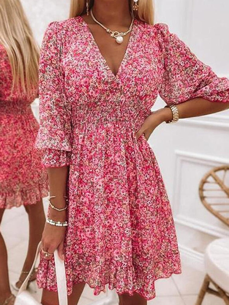 Mini Dresses Vintage floral style