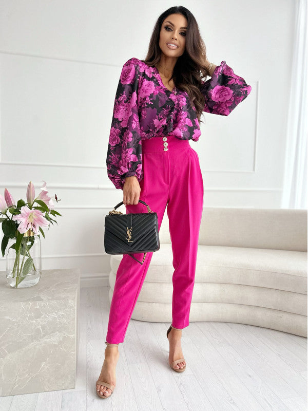 Elegant V-neck Blouse
