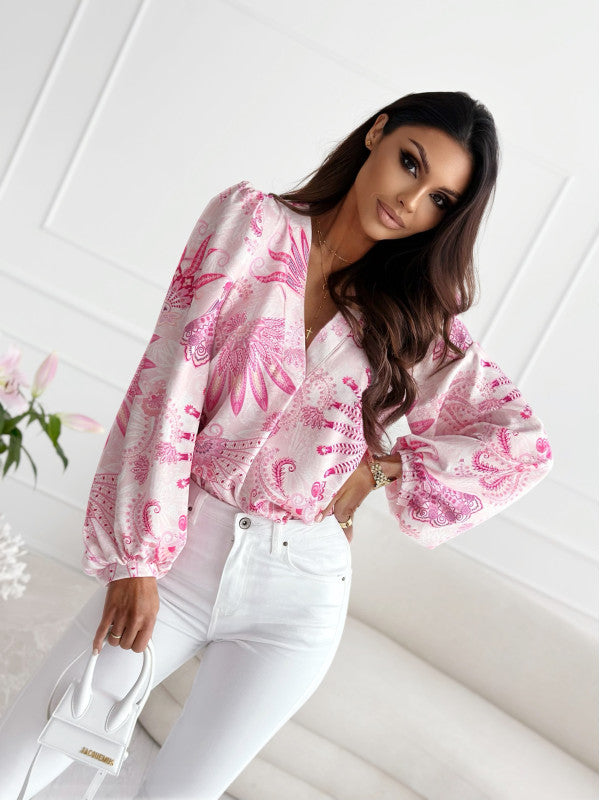 Elegant V-neck Blouse