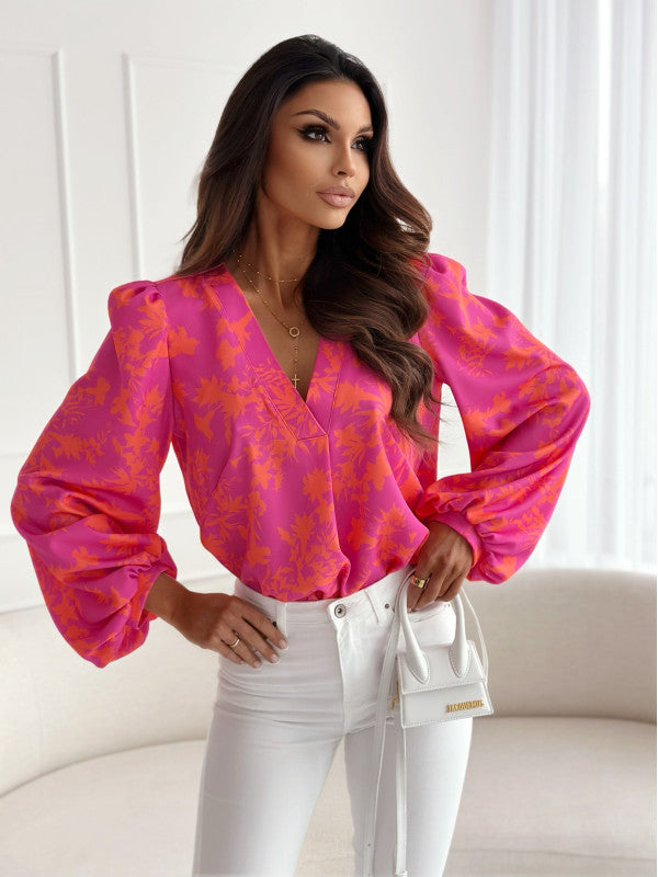 Elegant V-neck Blouse